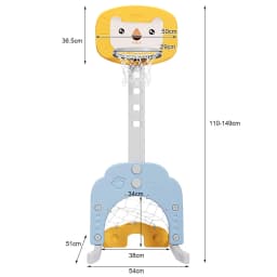 ERGOMASTER 3-in-1 Basketball Hoop Set Stand Toddler Basketball Hoop Indoor & Outdoor Toys