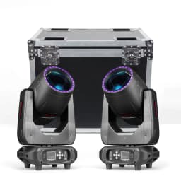 2PCS 300W LED Moving Head With Flight Case DMX Beam Light With Ring For DJ Disco Wedding Stage Light Effect Professional