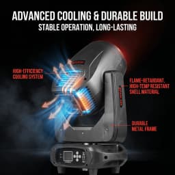 2PCS 300W LED Moving Head With Flight Case DMX Beam Light With Ring For DJ Disco Wedding Stage Light Effect Professional