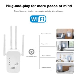 Dual-Band 2.4G 5G WiFi Repeater Signal Booster WiFi Extender 802.11bgn Gigabit Router with WPS EU/US Plug Type WiFi Amplifier