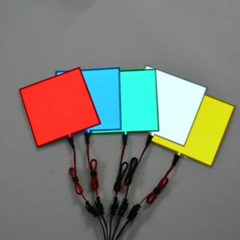 5*5cm 10*10cm EL Panel Backlight Cuttable Led Glowing Panel LED Electroluminescent Light With DC12V Inverter 5V USB 3V Battery