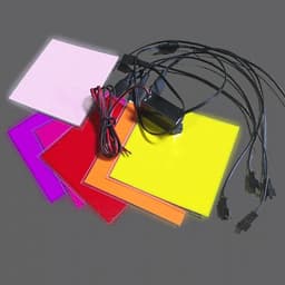5*5cm 10*10cm EL Panel Backlight Cuttable Led Glowing Panel LED Electroluminescent Light With DC12V Inverter 5V USB 3V Battery