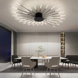 LED Ceiling Light Modern Pendant Light for Bedroom Office Study Chandelier Natural Light 4500K [Energy Class E]