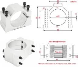 【EU Stock】0.5kw Air Cooled Air Cooled Spindle Motor ER11 Chuck CNC 500W + Power Supply Speed Governor 52mm Dia Aluminium Clamp
