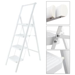 Artudatech 4 Step Ladder, Foldable Step Stools for Adults Anti-Slip Pedal, Lightweight