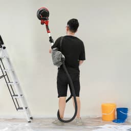 850W Foldable Wall Sander, Drywall Sander LED Light & 4m Hose for Ceiling/Drywall Sanding Efficient Plaster Smoothing