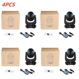 4Pcs/Lot LED Beam Spot 200W Moving Head Light11colors +14gobos With DMX 512 Controller For Projector Dj Disco Stage Lighting