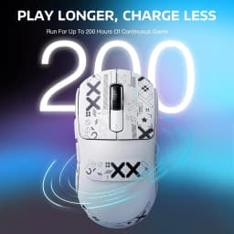 ATTACK SHARK X3 Lightweight Wireless Gaming Mouse, 49g Tri-Mode,PAW3395 26K DPI Sensor, 200h Battery Life,5 Programmable Buttons