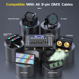 Yiflamefly Black Grand Console DMX and MIDI Operator 192 Channel Light Controller for Live Concerts KTV DJs Clubs