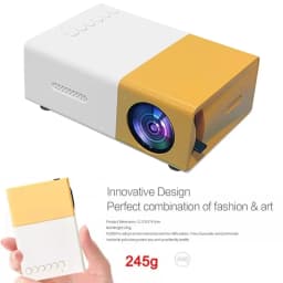 Portable LED Mini Projector With Retractable Bracket Compatible with Mobile Phones Devices USB/SD/AV/Hd  for Home Office