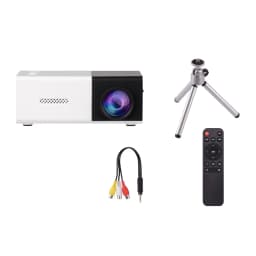 Portable LED Mini Projector With Retractable Bracket Compatible with Mobile Phones Devices USB/SD/AV/Hd  for Home Office
