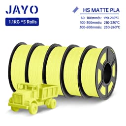 JAYO High Speed PLA matte 3D Filament 1.75mm PLA 3D Printer Filament 5Rolls/set Neatly Wound Matte Effect 3D Printing Materials
