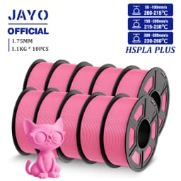 JAYO High Speed PLA Plus Filament 1.75mm 10Rolls High Toughness Rapid PLA+ 3D Printer Filament For FDM Neatly Wound 1.1KG/Roll