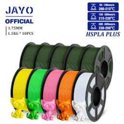 JAYO High Speed PLA Plus Filament 1.75mm 10Rolls High Toughness Rapid PLA+ 3D Printer Filament For FDM Neatly Wound 1.1KG/Roll