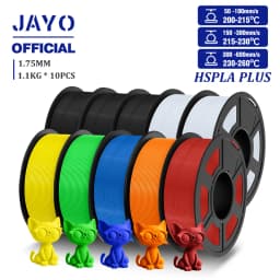 JAYO High Speed PLA Plus Filament 1.75mm 10Rolls High Toughness Rapid PLA+ 3D Printer Filament For FDM Neatly Wound 1.1KG/Roll