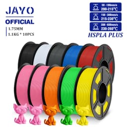 JAYO High Speed PLA Plus Filament 1.75mm 10Rolls High Toughness Rapid PLA+ 3D Printer Filament For FDM Neatly Wound 1.1KG/Roll