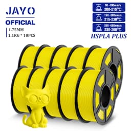 JAYO High Speed PLA Plus Filament 1.75mm 10Rolls High Toughness Rapid PLA+ 3D Printer Filament For FDM Neatly Wound 1.1KG/Roll