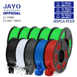 JAYO High Speed PLA Plus Filament 1.75mm 10Rolls High Toughness Rapid PLA+ 3D Printer Filament For FDM Neatly Wound 1.1KG/Roll