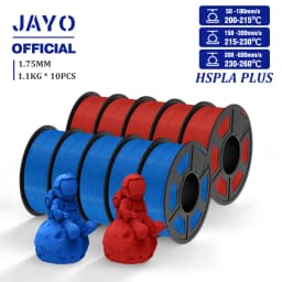 JAYO High Speed PLA Plus Filament 1.75mm 10Rolls High Toughness Rapid PLA+ 3D Printer Filament For FDM Neatly Wound 1.1KG/Roll