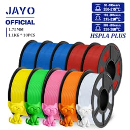 JAYO High Speed PLA Plus Filament 1.75mm 10Rolls High Toughness Rapid PLA+ 3D Printer Filament For FDM Neatly Wound 1.1KG/Roll
