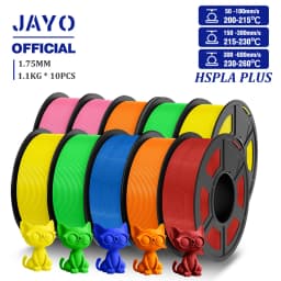 JAYO High Speed PLA Plus Filament 1.75mm 10Rolls High Toughness Rapid PLA+ 3D Printer Filament For FDM Neatly Wound 1.1KG/Roll