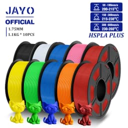 JAYO High Speed PLA Plus Filament 1.75mm 10Rolls High Toughness Rapid PLA+ 3D Printer Filament For FDM Neatly Wound 1.1KG/Roll