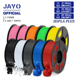 JAYO High Speed PLA Plus Filament 1.75mm 10Rolls High Toughness Rapid PLA+ 3D Printer Filament For FDM Neatly Wound 1.1KG/Roll