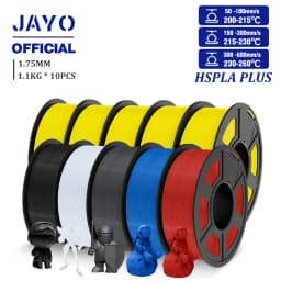 JAYO High Speed PLA Plus Filament 1.75mm 10Rolls High Toughness Rapid PLA+ 3D Printer Filament For FDM Neatly Wound 1.1KG/Roll