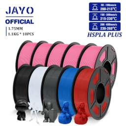 JAYO High Speed PLA Plus Filament 1.75mm 10Rolls High Toughness Rapid PLA+ 3D Printer Filament For FDM Neatly Wound 1.1KG/Roll