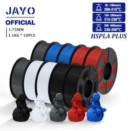 JAYO High Speed PLA Plus Filament 1.75mm 10Rolls High Toughness Rapid PLA+ 3D Printer Filament For FDM Neatly Wound 1.1KG/Roll