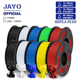JAYO High Speed PLA Plus Filament 1.75mm 10Rolls High Toughness Rapid PLA+ 3D Printer Filament For FDM Neatly Wound 1.1KG/Roll