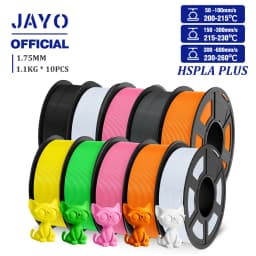JAYO High Speed PLA Plus Filament 1.75mm 10Rolls High Toughness Rapid PLA+ 3D Printer Filament For FDM Neatly Wound 1.1KG/Roll