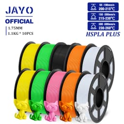 JAYO High Speed PLA Plus Filament 1.75mm 10Rolls High Toughness Rapid PLA+ 3D Printer Filament For FDM Neatly Wound 1.1KG/Roll