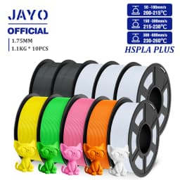 JAYO High Speed PLA Plus Filament 1.75mm 10Rolls High Toughness Rapid PLA+ 3D Printer Filament For FDM Neatly Wound 1.1KG/Roll