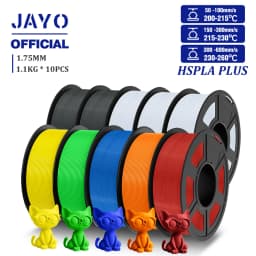JAYO High Speed PLA Plus Filament 1.75mm 10Rolls High Toughness Rapid PLA+ 3D Printer Filament For FDM Neatly Wound 1.1KG/Roll