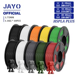 JAYO High Speed PLA Plus Filament 1.75mm 10Rolls High Toughness Rapid PLA+ 3D Printer Filament For FDM Neatly Wound 1.1KG/Roll