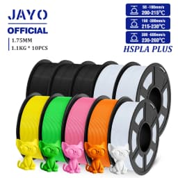 JAYO High Speed PLA Plus Filament 1.75mm 10Rolls High Toughness Rapid PLA+ 3D Printer Filament For FDM Neatly Wound 1.1KG/Roll