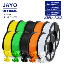 JAYO High Speed PLA Plus Filament 1.75mm 10Rolls High Toughness Rapid PLA+ 3D Printer Filament For FDM Neatly Wound 1.1KG/Roll