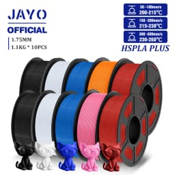 JAYO High Speed PLA Plus Filament 1.75mm 10Rolls High Toughness Rapid PLA+ 3D Printer Filament For FDM Neatly Wound 1.1KG/Roll