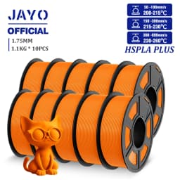 JAYO High Speed PLA Plus Filament 1.75mm 10Rolls High Toughness Rapid PLA+ 3D Printer Filament For FDM Neatly Wound 1.1KG/Roll