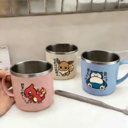 Cartoon Pokemons Coffice Mugs Anime Pikachu Snorlax Eevee Water Cup School Office  Stainless Steel Milk Tea Mugs Kids Drink Cups
