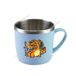 Cartoon Pokemons Coffice Mugs Anime Pikachu Snorlax Eevee Water Cup School Office  Stainless Steel Milk Tea Mugs Kids Drink Cups