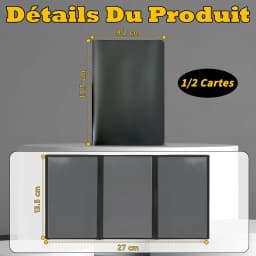 1/2-Pack Vehicle Registration & Insurance Card Holder - Transparent Plastic Document Sleeve for Car/Motorcycle Papers (Black)