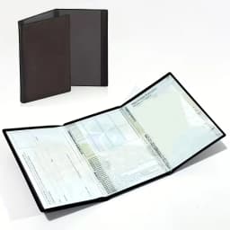 1/2-Pack Vehicle Registration & Insurance Card Holder - Transparent Plastic Document Sleeve for Car/Motorcycle Papers (Black)