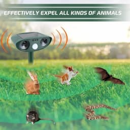 1pc Ultrasound Animal Repeller Solar Energy Cats And Dogs Repeller Rechargeable Garden FarmYard Waterproof Creature Deterrent