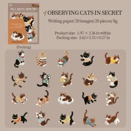 Cute Cartoon Animal Cat Dog Stickers Kawaii Junk Journal Scrapbooking Hobby Handicraft Supplies Cutting Die Sticker Stationery