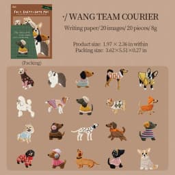 Cute Cartoon Animal Cat Dog Stickers Kawaii Junk Journal Scrapbooking Hobby Handicraft Supplies Cutting Die Sticker Stationery