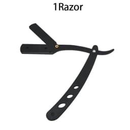 Men Shaving Barber Tools Hair Razor and Blades Antique Black Folding Shaving Knife Stainless Steel Straight Razor Holder