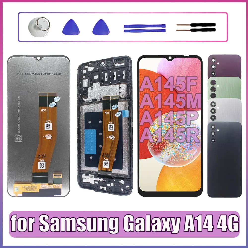 LCD for Samsung Galaxy A14 4G LCD Display Touch Screen Digitizer Assembly Replacement for Samsung A14 4G A145F A145M A145P A145R