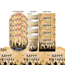 Kids Birthday Decoration Disposable Stranger Season 5 Tableware Cups Plates Balloons Baby Shower Kids Birthday Party Supplies